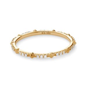 Astrid 14k Yellow Gold Ring in White Diamond