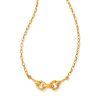 Beau Short Pendant Necklace in Vintage Gold