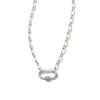 Bristol Sterling Silver Link Necklace in White Sapphire