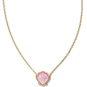 Brynne Shell Gold Short Pendant Necklace