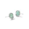 Brynne Silver Shell Stud Earrings in Sea Green Chrysocolla