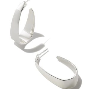 Cadence Large Hoop Earrings in Sterling Silver
