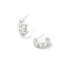 Cailin Silver April Huggie Earrings