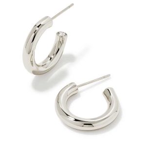 Colette Huggie Earrings in Silver