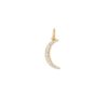 Crescent Moon 18k Gold Vermeil Charm in White Diamond