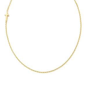 Cross Inline Necklace in 18k Gold Vermeil