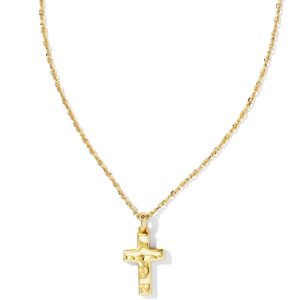Cross Pendant Necklace in Gold