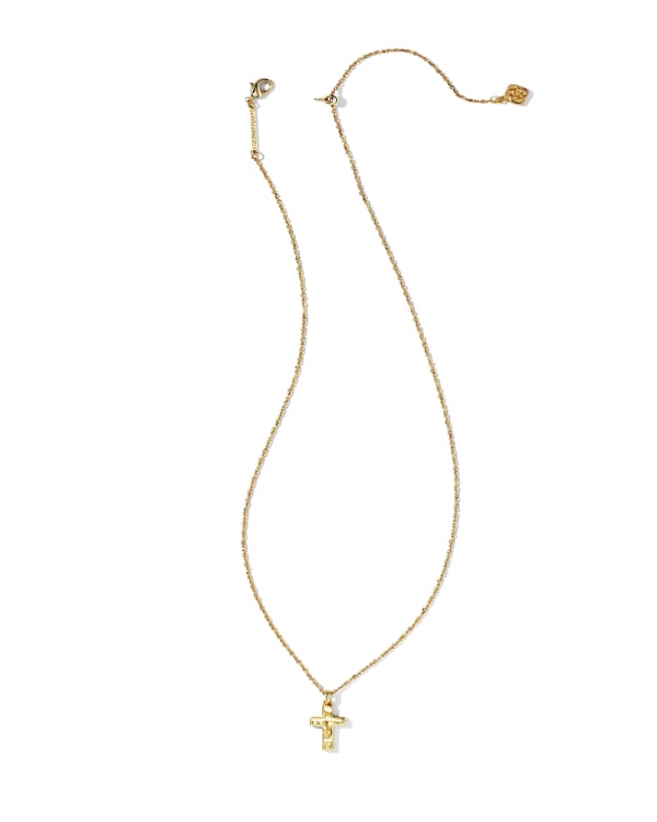 Cross Pendant Necklace in Gold - alternate view