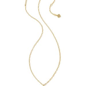 Crystal Letter O Gold Short Pendant Necklace in White Crystal - alternate view