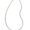 Curb Chain Necklace in Oxidized Sterling Silver
