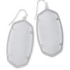 Danielle Silver Drop Earrings in Ivory Mother-of-Pearl
