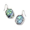 Daphne Silver Coral Frame Drop Earrings in Abalone