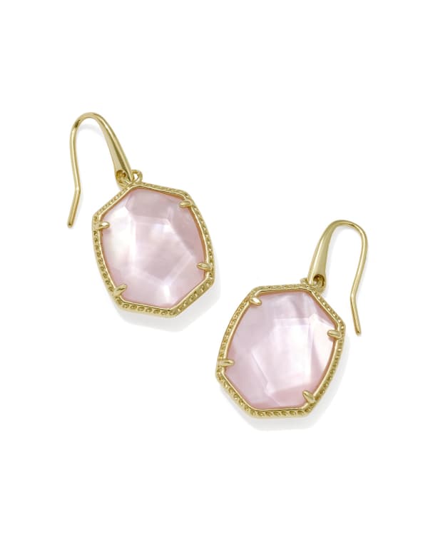 Daphne Gold Frame Drop Earrings