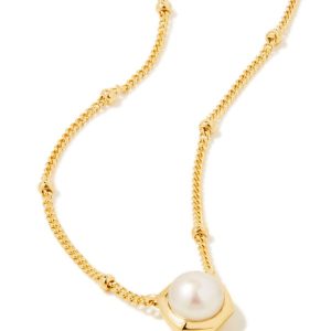 Davie Pearl 18k Gold Vermeil Pendant Necklace in Freshwater Cultured Pearl