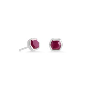Davie Sterling Silver July Stud Earrings