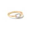 0.15 ct Elisa 14k Yellow Gold Interlocking Band Ring in White Diamond