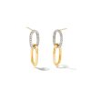 0.42 ct Elisa 14k Yellow Gold Interlocking Drop Earrings in White Diamond