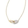 0.24 ct Elisa 14k Yellow Gold Interlocking Pendant Necklace in White Diamond