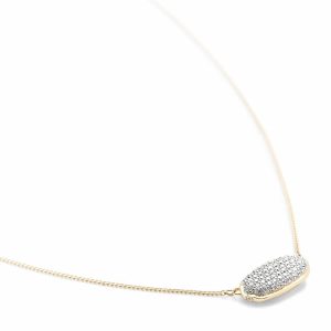 0.39 ct Elisa Pendant Necklace in Pave Diamond and 14k Yellow Gold