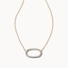 0.17 ct Elisa 14k Yellow Gold Open Frame Pendant Necklace in White Diamond
