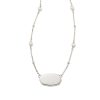 Elisa Pearl Sterling Silver Pendant Necklace in Freshwater Cultured Pearl