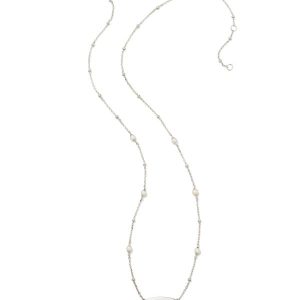 Elisa Pearl Sterling Silver Pendant Necklace in Freshwater Cultured Pearl - alternate view