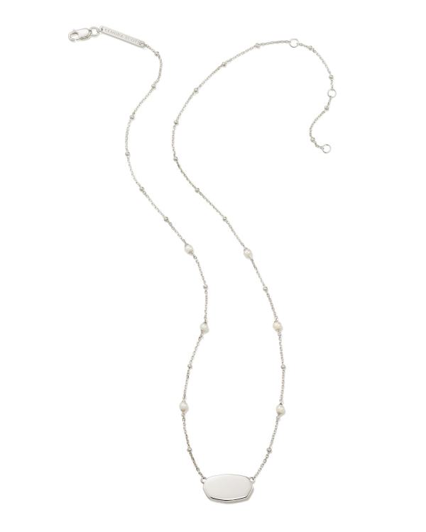 Elisa Pearl Sterling Silver Pendant Necklace in Freshwater Cultured Pearl - alternate view