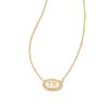 Elisa Gold Texas Necklace in Ivory Mother-of-Pearl