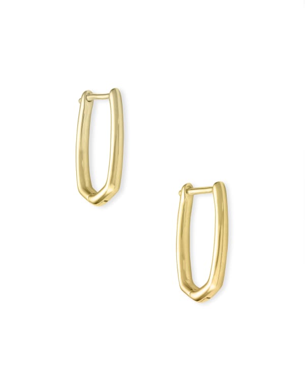 Ellen Huggie Earrings in 18k Gold Vermeil - view 2