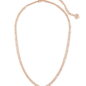 Emilie Rose Gold Multi Strand Necklace in Sand Drusy - alternate view