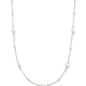 Emmaline Sterling Silver Strand Necklace in Freshwater Cultured Pearl