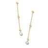 0.2 ct Floating Lab Grown White Diamond Linear Earrings in 14k Yellow Gold
