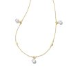 1.56 ct Floating Lab Grown White Diamond Strand Necklace in 14k Yellow Gold