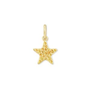 Folds Of Honor 18k Gold Vermeil Star Charm in Yellow Sapphire