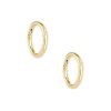 Gina Seamless Huggie Earrings in 14k Yellow Gold