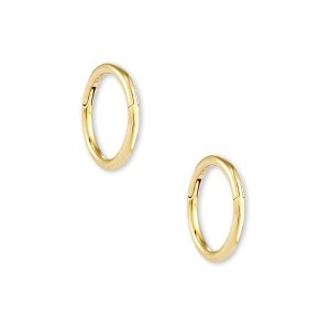 Gina Seamless Huggie Earrings in 14k Yellow Gold
