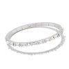 Gracie Silver Bangle Bracelet in White Mix