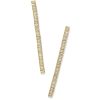 Gracie Long Tennis Linear Earrings in Gold