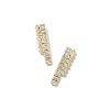 Gracie Gold Tennis Linear Earrings in White CZ