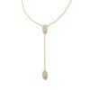 Grayson Gold Y Necklace in White CZ
