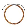 Grey Oxidized Sterling Silver Corded Bracelet in Brown Tiger's Eye