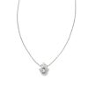 Hamsa 14k White Gold Pendant Necklace in White Diamond