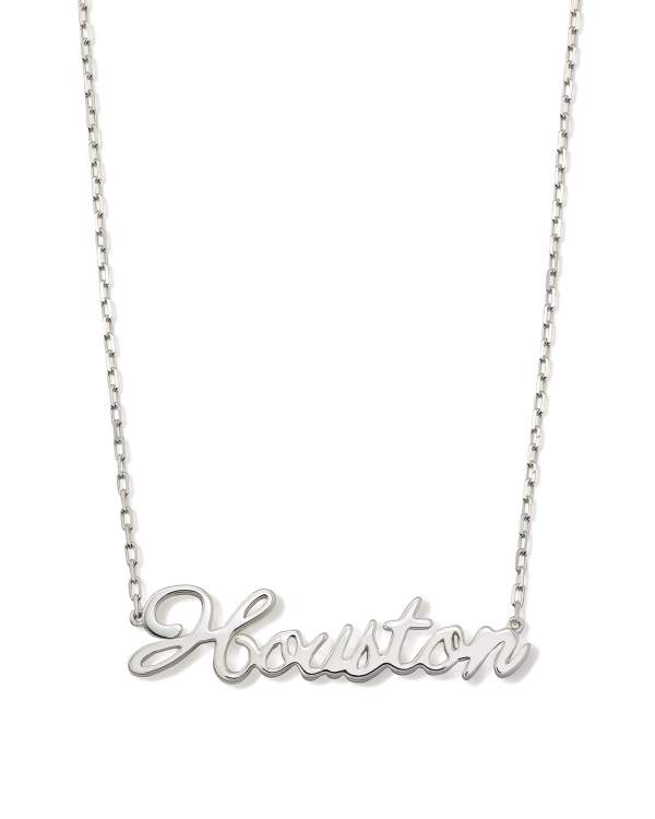 Houston Pendant Necklace in Sterling Silver