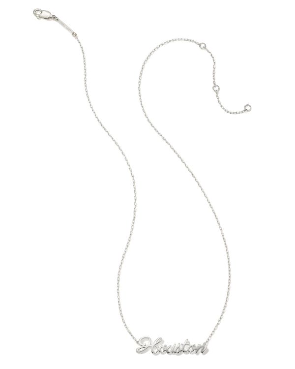 Houston Pendant Necklace in Sterling Silver - alternate view