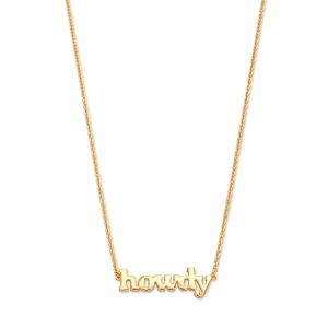 Howdy Pendant Necklace in 18k Yellow Gold Vermeil