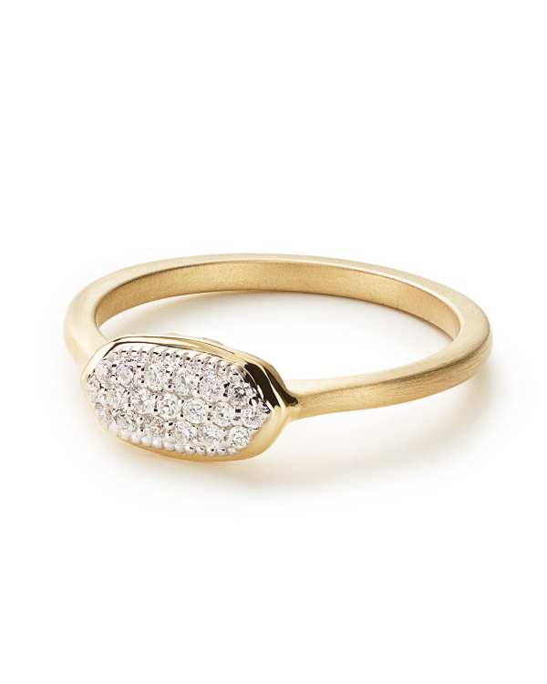 0.14 ct Isa Ring in Pave Diamond and 14k Yellow Gold