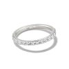 1 ct Lab Grown White Diamond Marilyn Band Ring in 14k White Gold