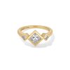 0.85 ct Lab Grown Diamond Michelle 14k Yellow Gold Band Ring