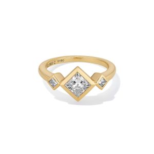 0.85 ct Lab Grown Diamond Michelle 14k Yellow Gold Band Ring