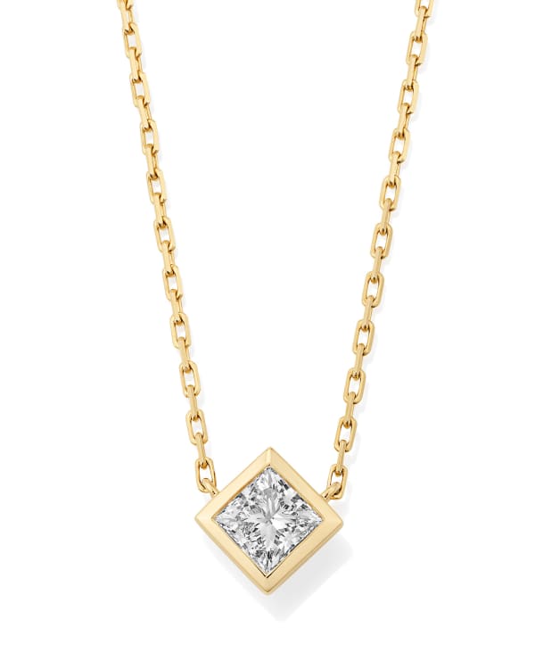 0.75 ct Lab Grown Diamond Michelle 14k Yellow Gold Pendant Necklace
